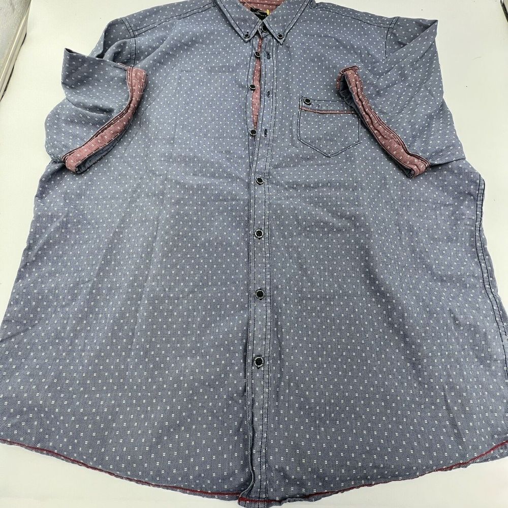 Engbers Regular Fit Blue Short Sleeve Shirt Size 3XL